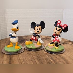 3 Disney Infinity Lot Mickey Mouse Minnie Mouse Donald Duck Figures